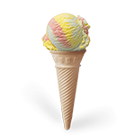 Rainbow Surprise Ice Cream 